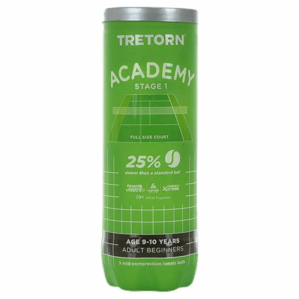Tretorn Academy Green 3 Tube Yellow* Racketsporter|Racket Och Bollar