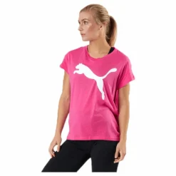 Puma Active Logo Tee Pink* T-Shirts|Träning