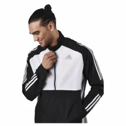 adidas Track Jacket M Black / White / Halo Silver* Jackor|Löpning