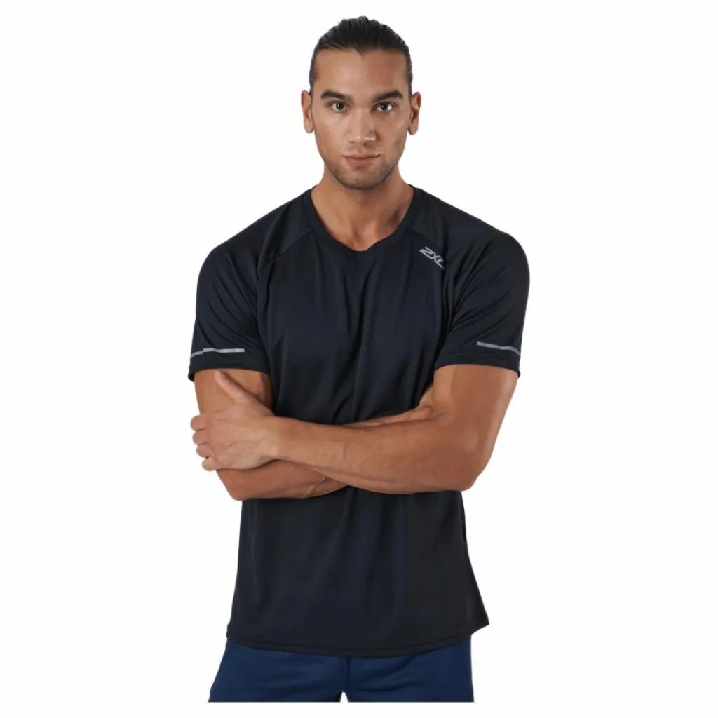 2XU Aero Tee Black/silver Reflective* Löpning|T-Shirts