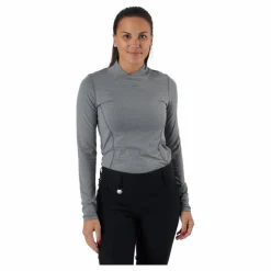 Daily Sports Agnes Ls Mock Neck Granite* Golf|Tröjor