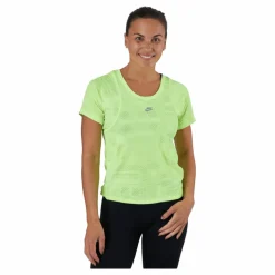 Nike Air Dri-fit Women's Short-slee Volt/reflective Silv* T-Shirts|Löpning