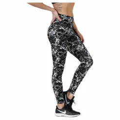 Endurance Alec Printed Tights White/Black* Träning|Tights