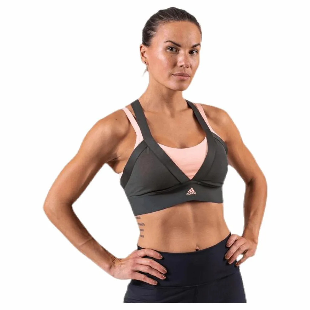 adidas All Me Layered Bra Green* Sport-Bh:Ar|Träning