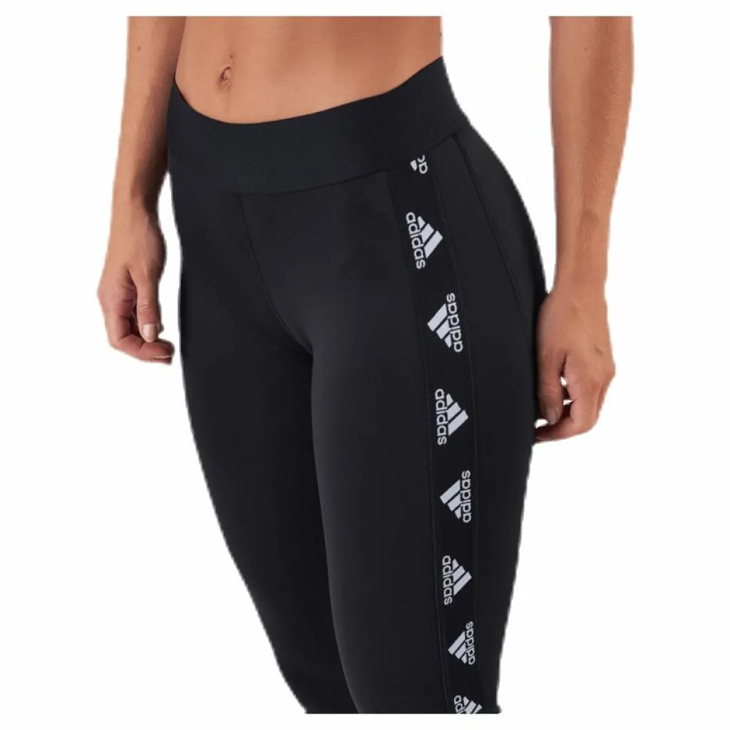 adidas Alphaskin Badge Of Sport Logo Tight Black / White* Träning|Tights