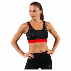 Only Play Alya Aop Sports Bra Black* Sport-Bh:Ar|Träning