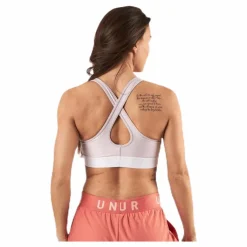 Under Armour Armour Mid Crossback Bra Pink* Sport-Bh:Ar|Löpning