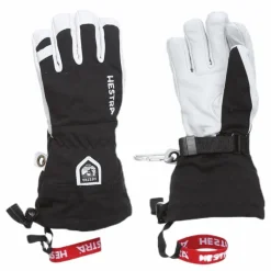 Hestra Army Leather Heli Ski Junior White/Black*Barn Alpint|Mössor Och Handskar