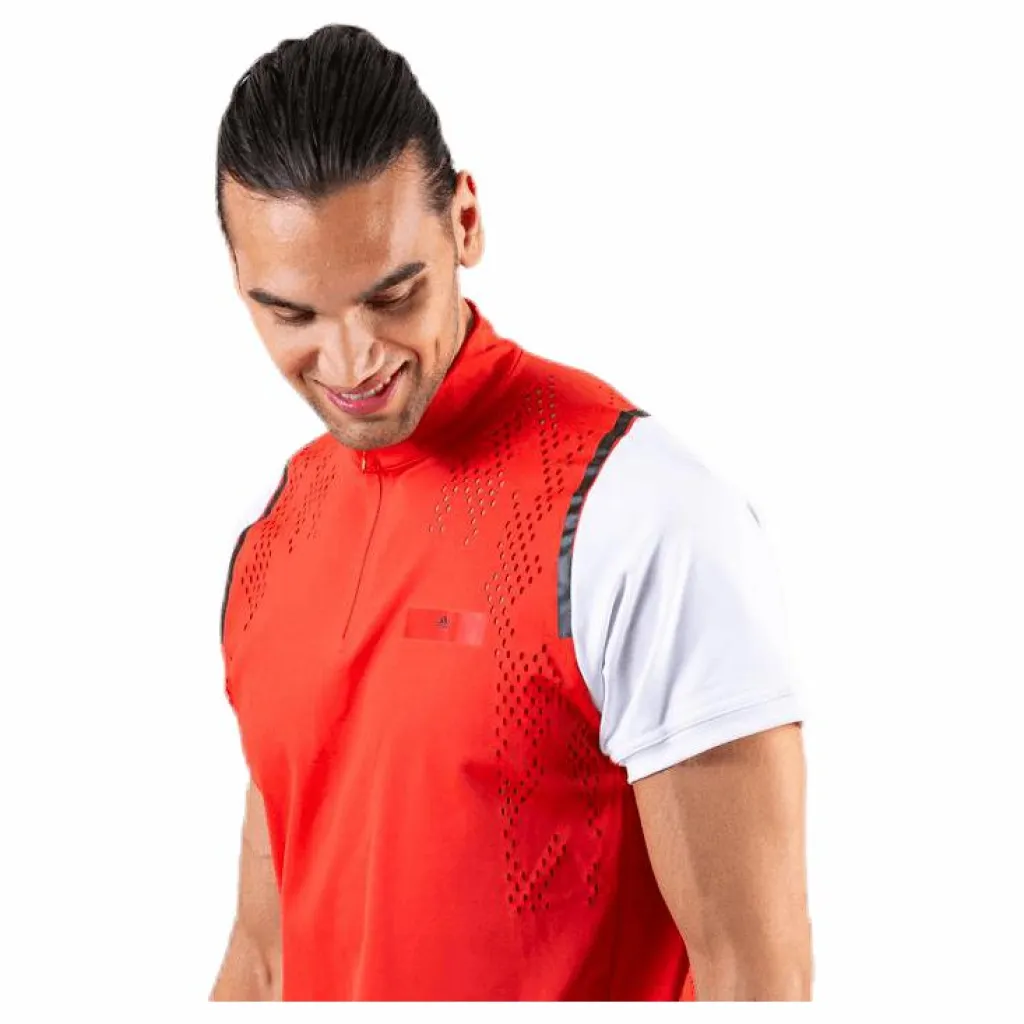 adidas ASMC Zipper Tee White/Red* T-Shirts|Racketsporter