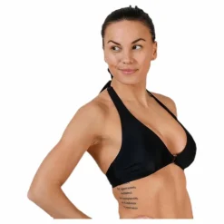 Pieces Belin Bikini Halterneck Bra Black* Simning|Badkläder