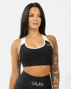 Gavelo Black & White Swirl Sports Bra Black/white* Sport-Bh:Ar|Träning