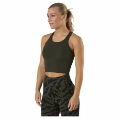 Casall Bold Rib Crop Tank Forest Green* Linnen|Träning