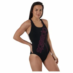 Speedo Boom Logo Placement Flyback Pink/Black* Simning|Badkläder
