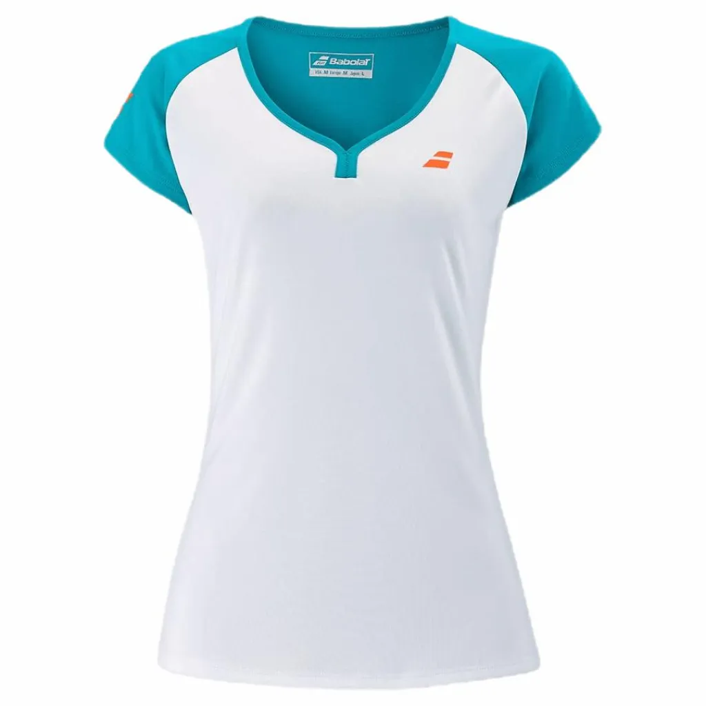 Babolat Cap Sleeve Top Play Blue/White*Barn Racketsporter|T-Shirts