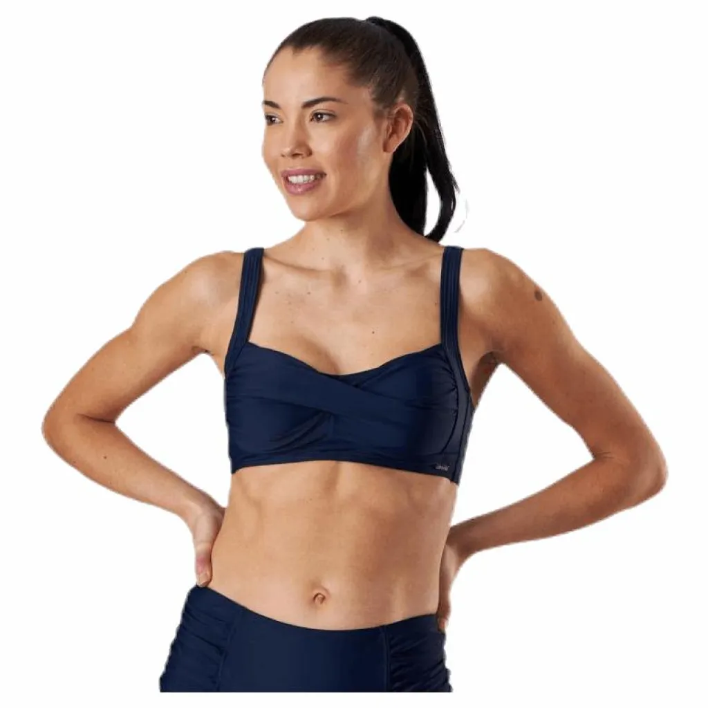 Abecita Capri Twisted Solid Soft Bra Blue* Simning|Badkläder