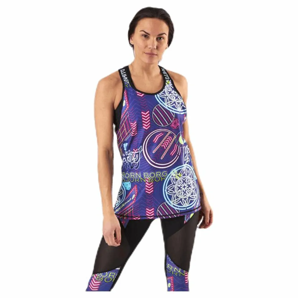 Björn Borg Cassie Loose Top Patterned* Linnen|Träning