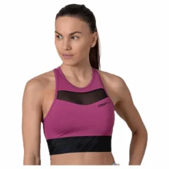 Craft Charge Cropped Mesh Singlet Purple* Linnen|Träning