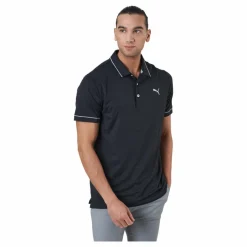 Puma Golf Cloudspun Monarch Polo Puma Black Heather-high Rise* Golf|T-Shirts
