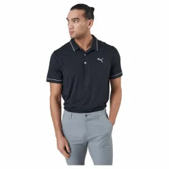 Puma Golf Cloudspun Monarch Polo Puma Black Heather-high Rise* Golf|T-Shirts