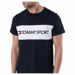 Tommy Hilfiger Sport Colourblock Logo Top Blue* T-Shirts|Träning