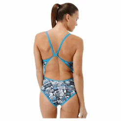 Arena Comics Superfly Back Turquoise/Grey* Simning|Badkläder