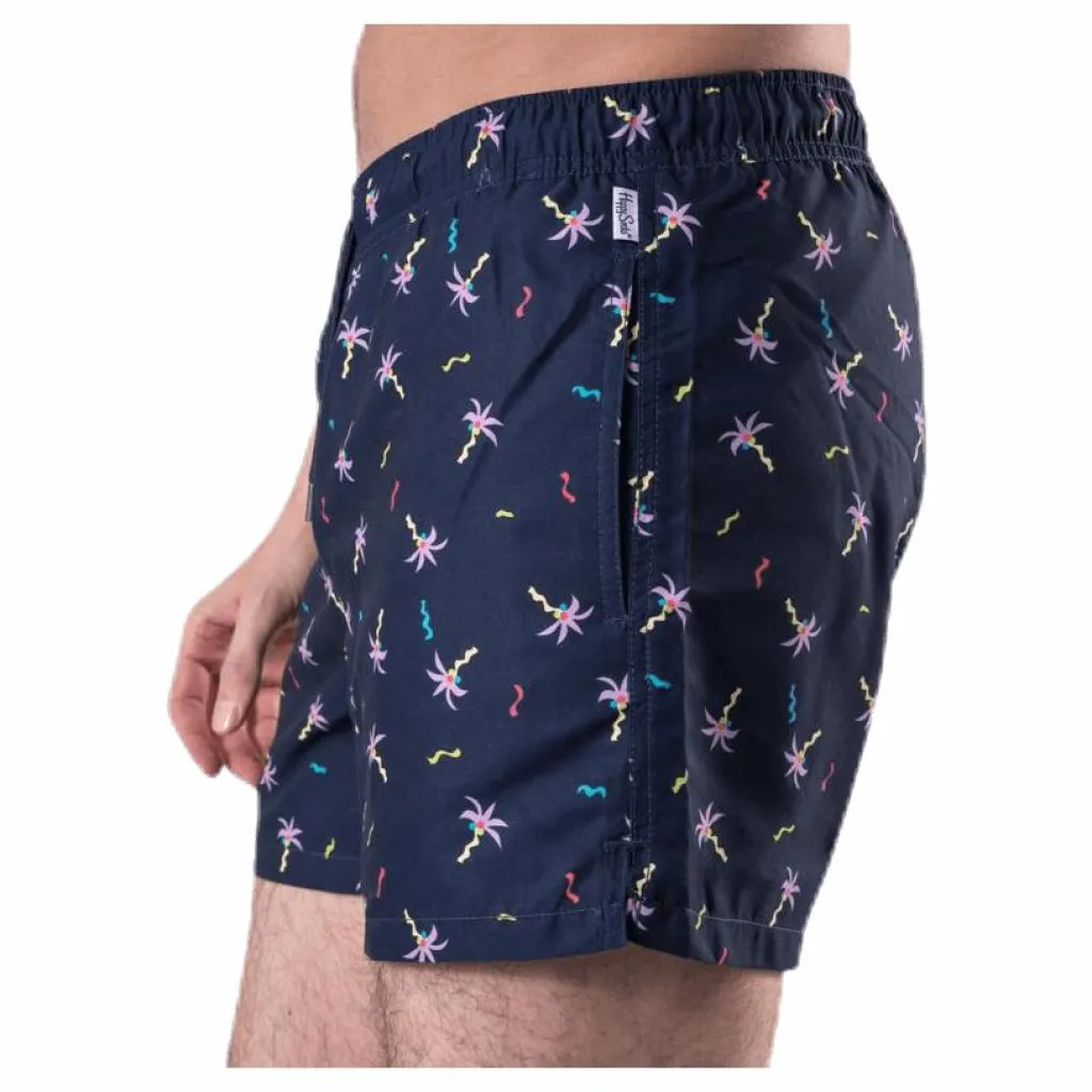 Happy Socks Confetti Palm Swim Shorts Blue* Simning|Badkläder