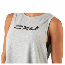 2XU Contender Crop Tank-W Grey* Linnen|Träning