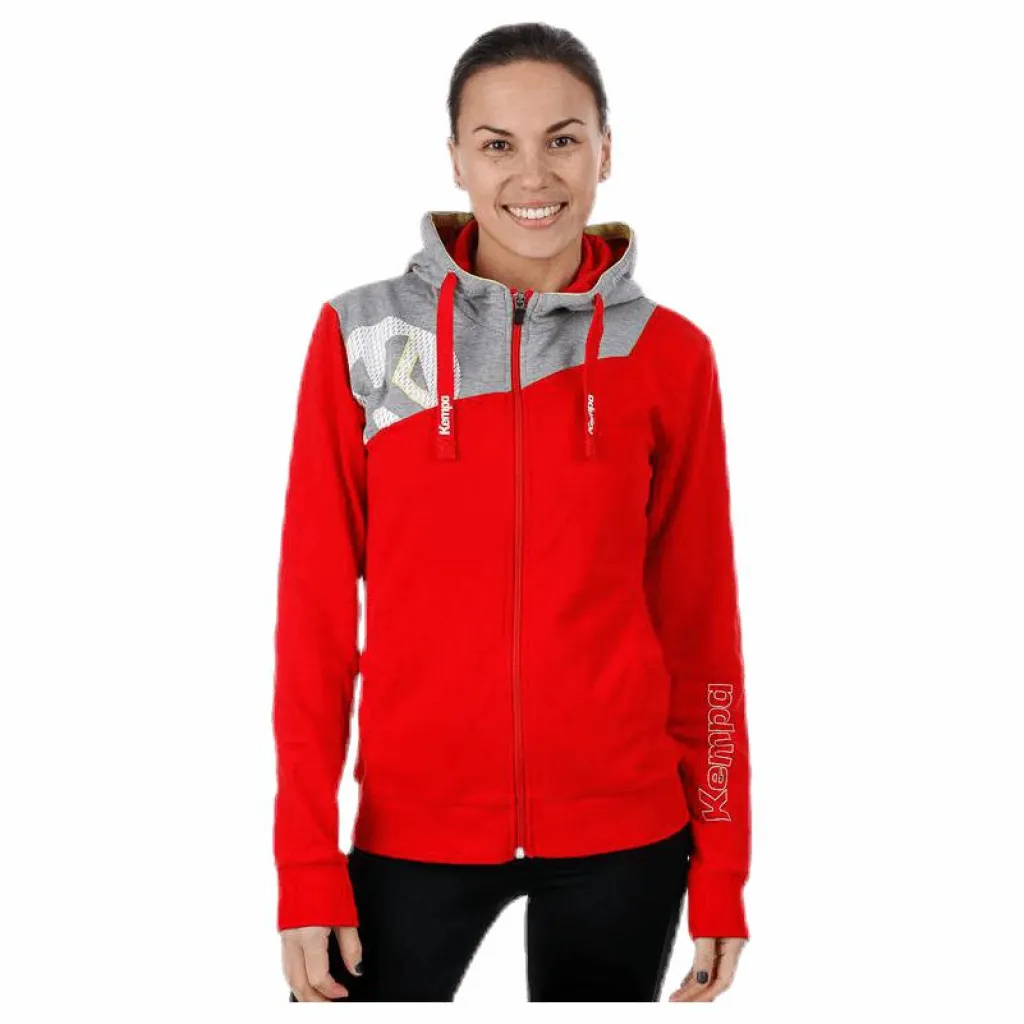 Kempa Core 2.0 Hood Jacket W Grey/Red* Inomhussporter|Tröjor