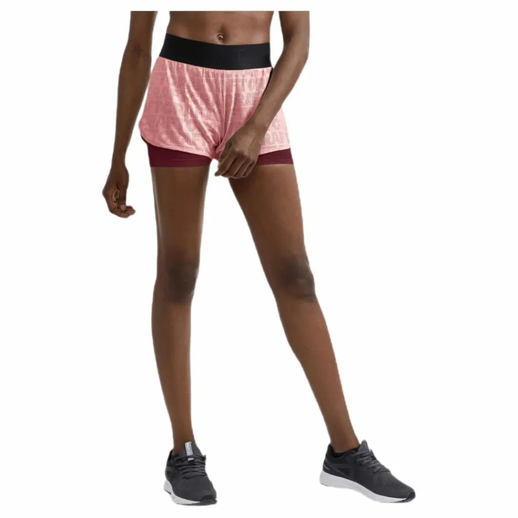 Craft Core Charge Logo Shorts Pink/Red* Shorts|Träning