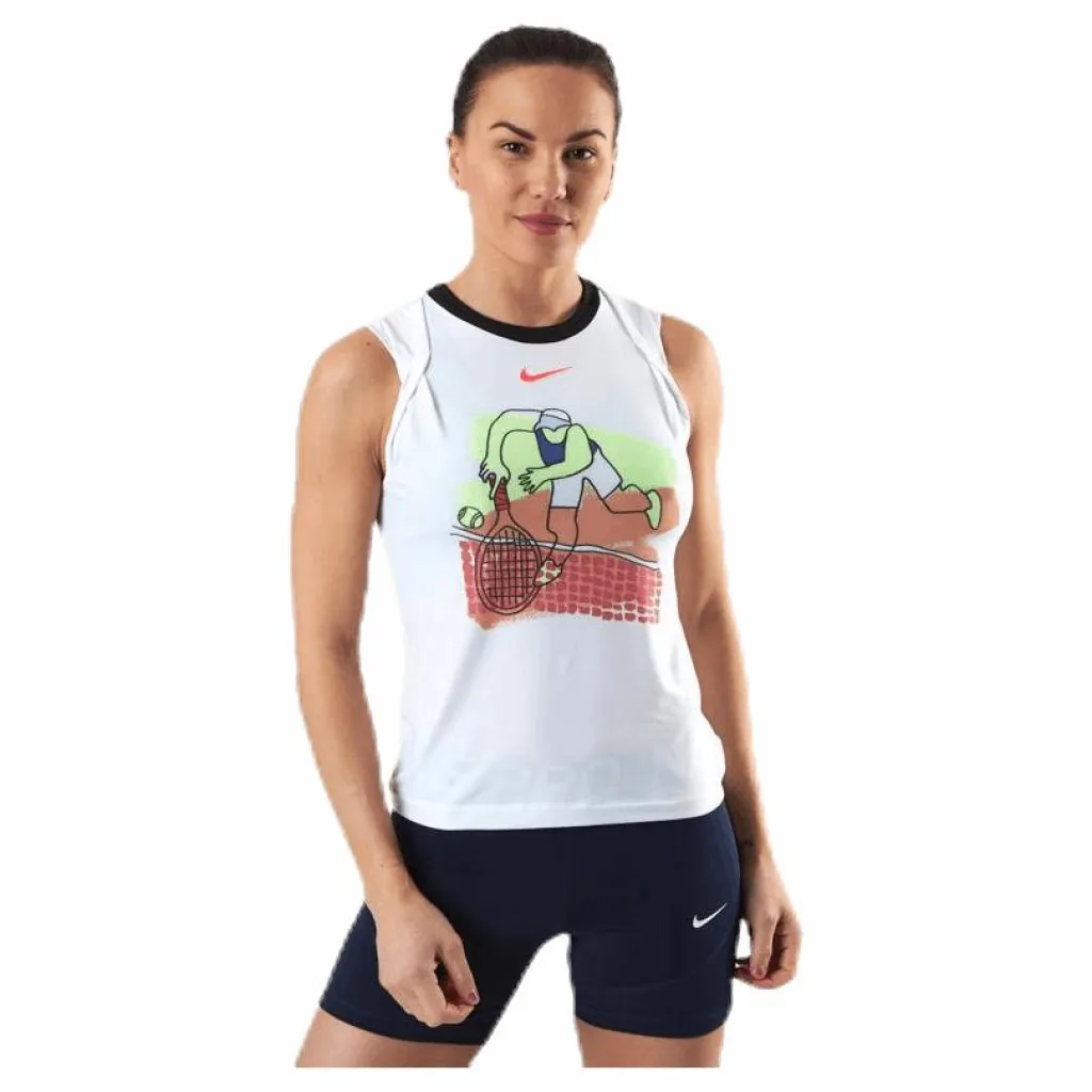 Nike Court Dri-FIT Tank White/Black* Racketsporter