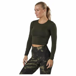 Casall Crop Long Sleeve Forest Green* Tröjor|Träning