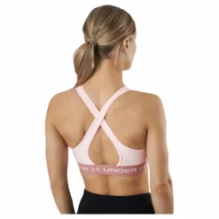 Under Armour Crossback Mid Bra Pink* Sport-Bh:Ar|Löpning