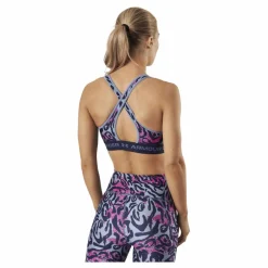 Under Armour Crossback Mid Print Blue* Sport-Bh:Ar|Löpning