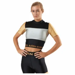 Björn Borg Cylie Cropped Tee Black/Gold* Linnen|Träning