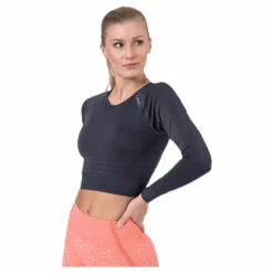 ICANIWILL Define Seamless L/S Crop Top Grey* Tröjor|Träning