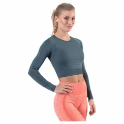 ICANIWILL Define Seamless L/S Crop Top Green* Tröjor|Träning