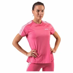 adidas D2M 3S Tee Pink/White* T-Shirts|Träning