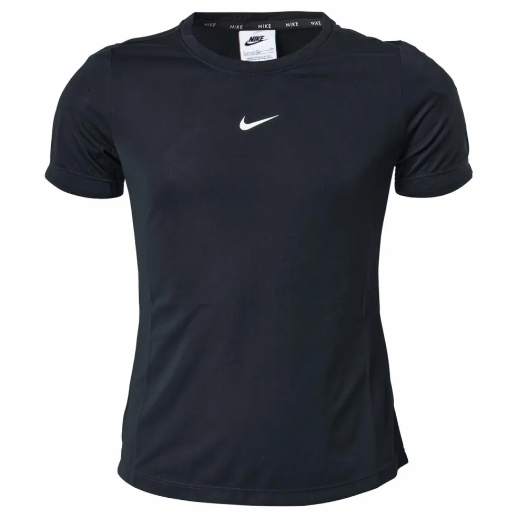 Nike Dri-FIT One Big Kids' (Girls') Short-Sleeve Top BLACK/WHITE*Barn Träning|T-Shirts