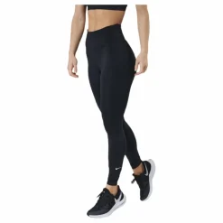 Nike Dri-FIT One Women's Mid-Rise Leggings BLACK/WHITE* Yoga|Tights