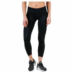 Nike Dri-FIT Power Running Girl White/Black*Barn Tights|Löpning