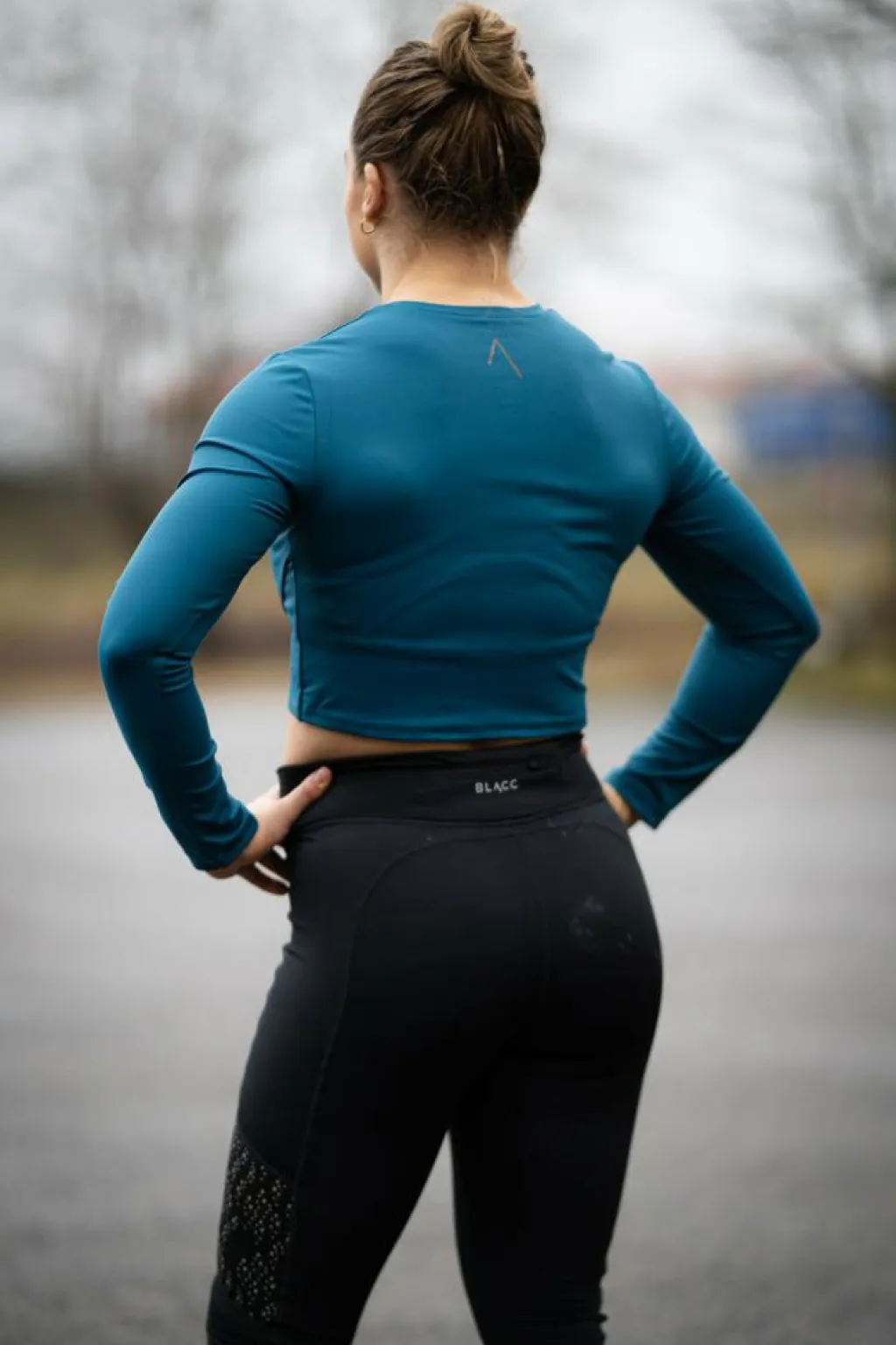 BLACC Ella Overlap Long Sleeve Top Blue Coral* Tröjor|Träning