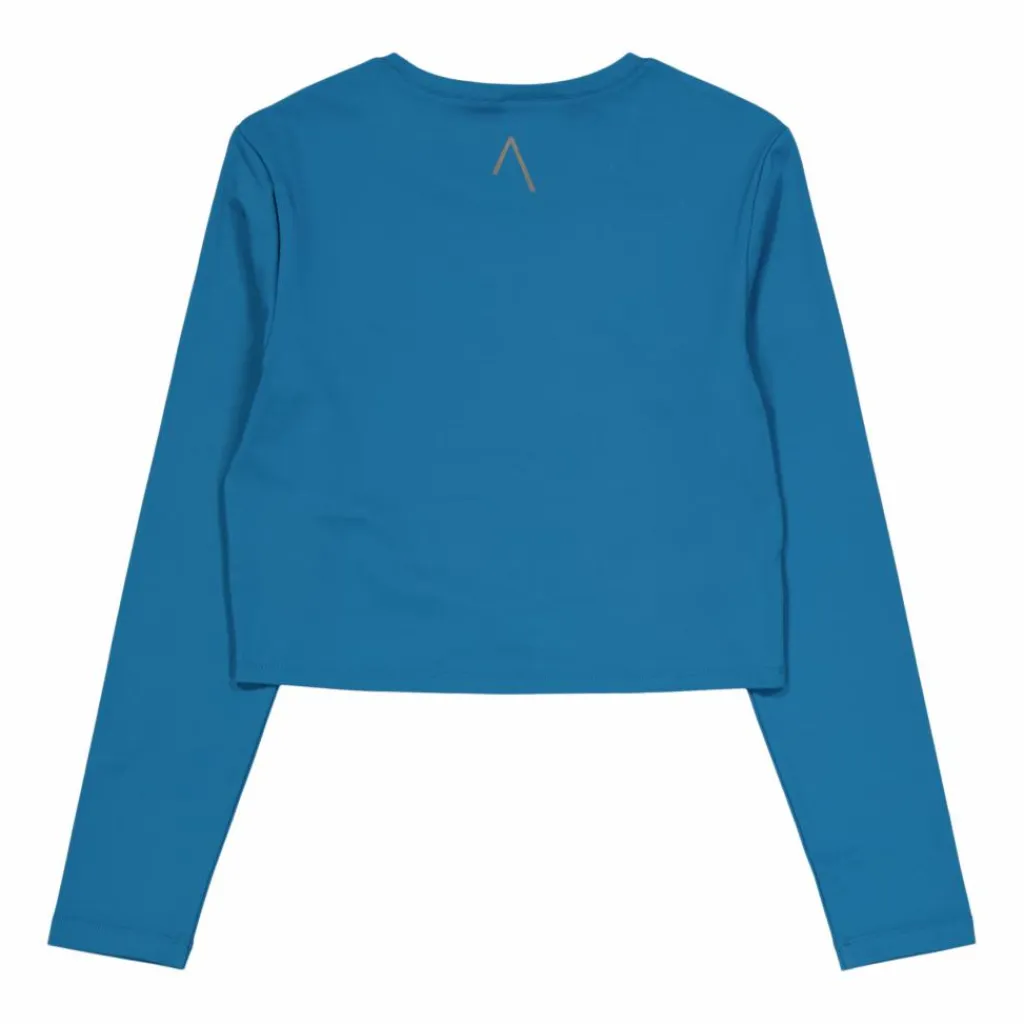 BLACC Ella Overlap Long Sleeve Top Blue Coral* Tröjor|Träning