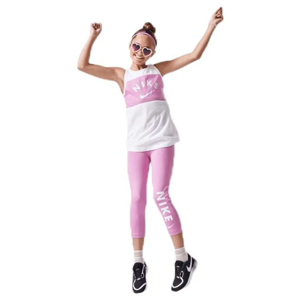 Nike Extra Long Tank Jr Pink/White*Barn Linnen|Träning