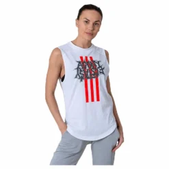 adidas Fast GFX Tank White* Linnen|Löpning