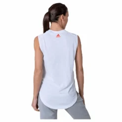 adidas Fast GFX Tank White* Linnen|Löpning