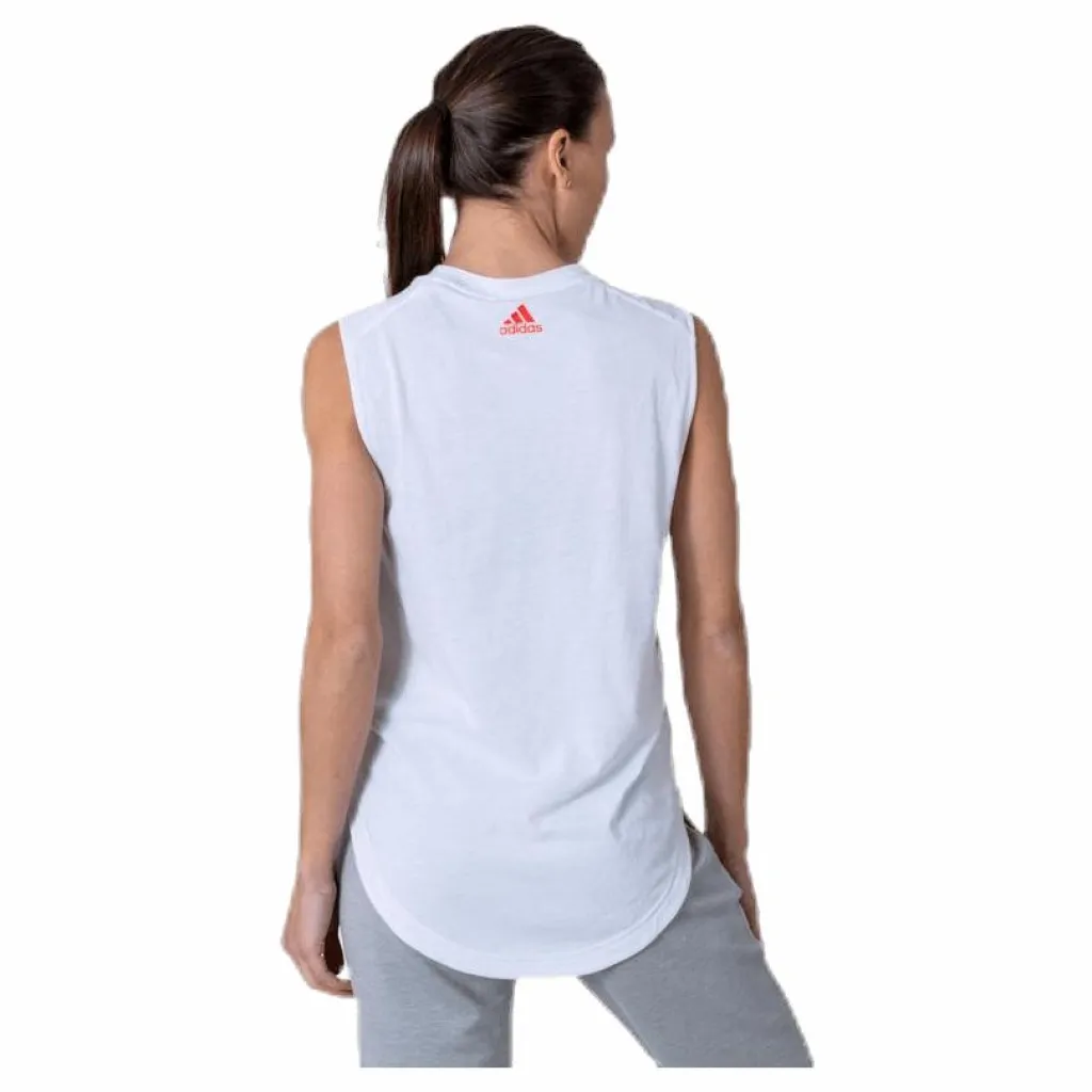 adidas Fast GFX Tank White* Linnen|Löpning