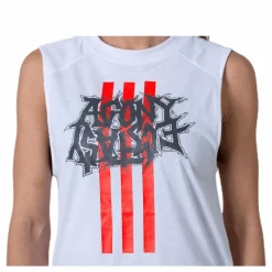 adidas Fast GFX Tank White* Linnen|Löpning