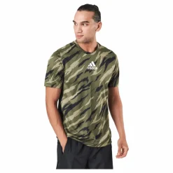 adidas Feelstrcamo Tee Focus Olive/white* Träning|T-Shirts