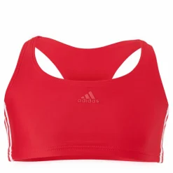 adidas Fitness 3 Stripes Bikini Girls Vivid Red / White*Barn Simning|Badkläder