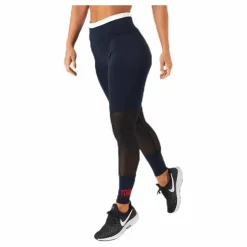 Tommy Hilfiger Sport Full Length Mesh InsertLegging Blue/Red* Tights|Träning